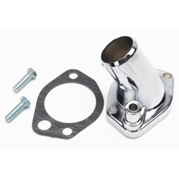 1965-1973 Mustang Water Outlet Conn Thermostat Housing, 260, 289, 302, Chrome, w/Bolts & Gasket