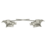 1971-1973 Mustang Convertible Sunvisor Brackets, w/Visor Rod