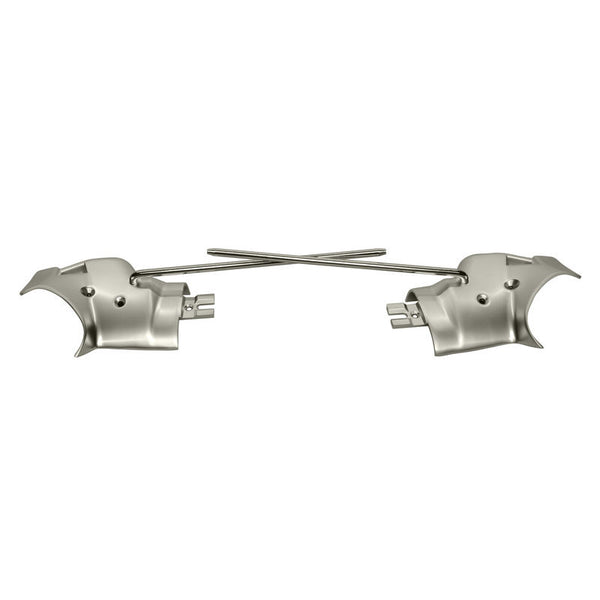 1971-1973 Mustang Convertible Sunvisor Brackets, w/Visor Rod
