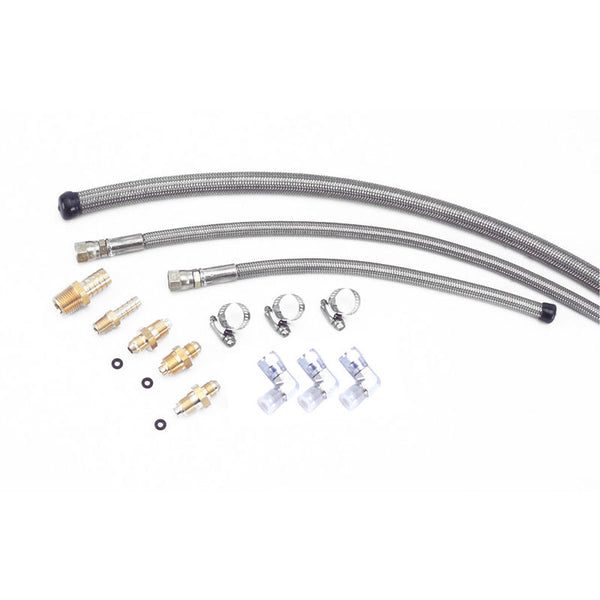 1965-1970 Mustang Braided Stainless Steel Power Steering Hose Kit for Rack & Pinion Conversion Kit