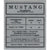 1967 Mustang Interior Decal, Tire Pressure, Glove Box