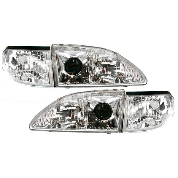 1994-1998 Mustang Projector Headlight Kit, RH or LH, 4 pcs