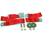 Bright Red 1965-1973 Mustang Seat Belt, Deluxe Aftermarket