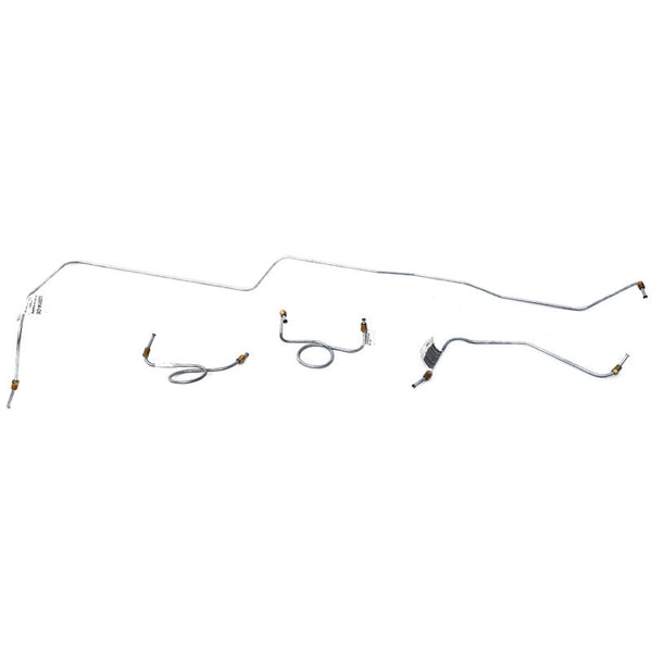 1965-1966 Mustang Pre-Bent Front Brake Line Set, Standard Disc, 4 pcs