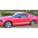 White 2005-2009 Mustang Rocker Panel Stripe Kit