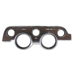 1968 Mustang Deluxe Instrument Cluster Housing, Woodgrain on Metal