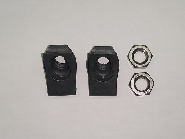 1965-1970 Mustang Hood Adjusting Bumper Clips & Nuts Set, 4 pcs