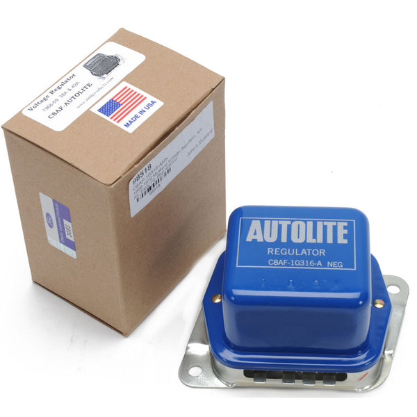 1968-1970 Mustang Voltage Regulator, w/o Air, Early 70, Blue, w/Silver