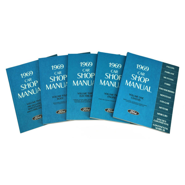 1969 Mustang Shop Manuals 5-Book Set