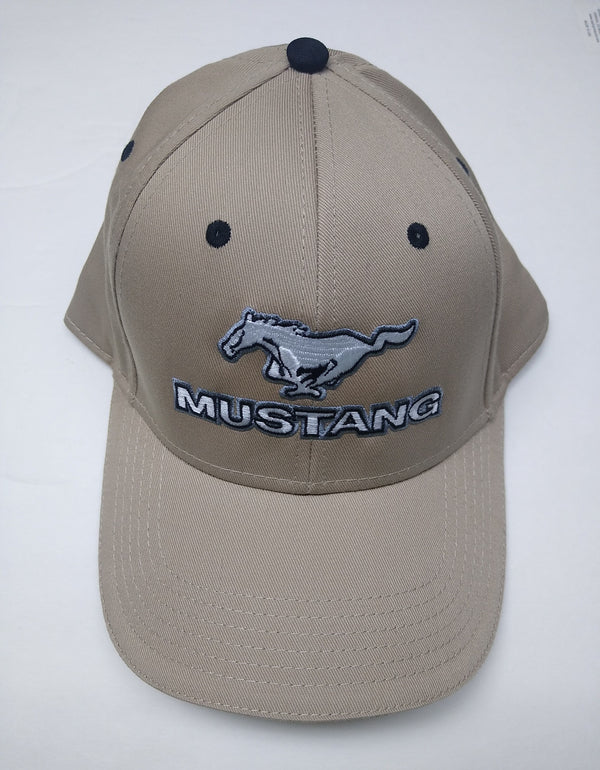 Mustang Hat, Bone, Running Horse