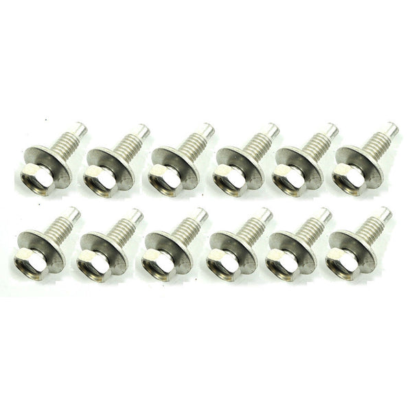 1968 Mustang AMK Fender Bolts, Concours Quality,  inchesS inches Logo, 12 pcs