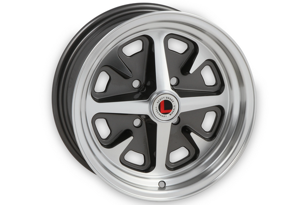 1965-1968 Mustang Legendary Magnum 400 Alloy Wheel, 15 x 6, Charcoal, Machined