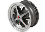 1965-1968 Mustang Legendary Magnum 400 Alloy Wheel, 15 x 6, Charcoal, Machined