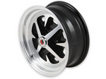 1965-1968 Mustang Legendary Magnum 400 Alloy Wheel, 15 x 6, Gloss Black, Machined