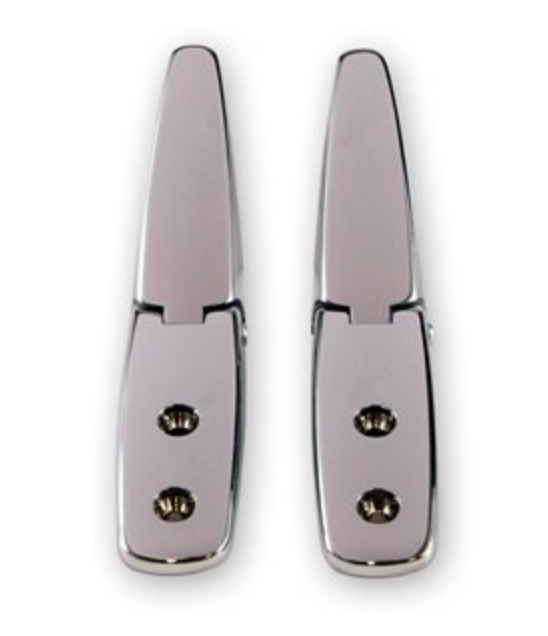 1969-1970 Mustang Rear Window Louver Hinges, Stainless Steel