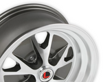 1965-1973 Mustang Legendary Styled Alloy Wheel, 15 x 7, Charcoal, Machined