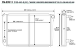 1971-1973 Mustang Radiator, V8 (302, 351, 429 with Air), 3 Row