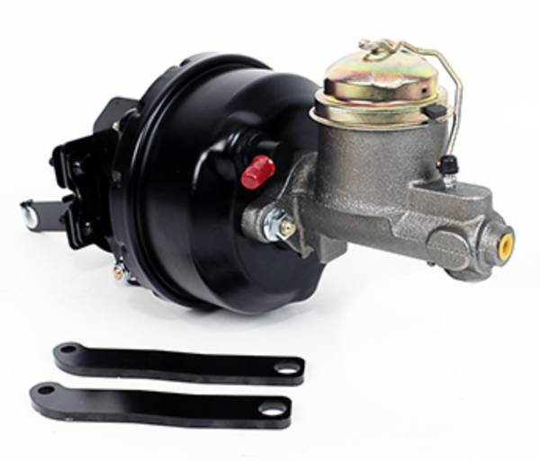 1965-1966 Mustang Brake Booster Kit, A/T, with Power Drum Brakes, 7 inches Booster