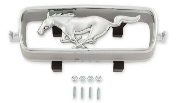 1966 Mustang Grille Ornament, Pony in Corral, GT, with Side Tabs
