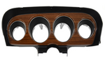 1970 Mustang Deluxe Instrument Cluster Housing, Woodgrain