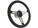 Shelby Style Leather Steering Wheel Kit, for 1965-1973 Mustang - 14 inches