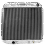 1967-1969 Mustang Radiator, Aluminum, V8, 2 Super Row, 20 inches, LH, Lower Hose