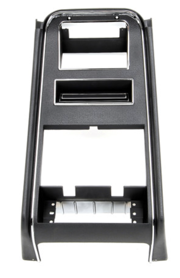 1971-1973 Mustang Dash Trim Center, Standard Black, without Gauge Holes