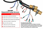 1967-1970 Mustang Tail Light Wire Loom, with Sequential Lamps, Concours