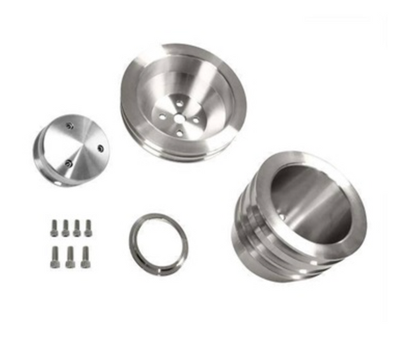 1965-1969 Mustang Engine Pulley Set, Billet w/ 3 Groove