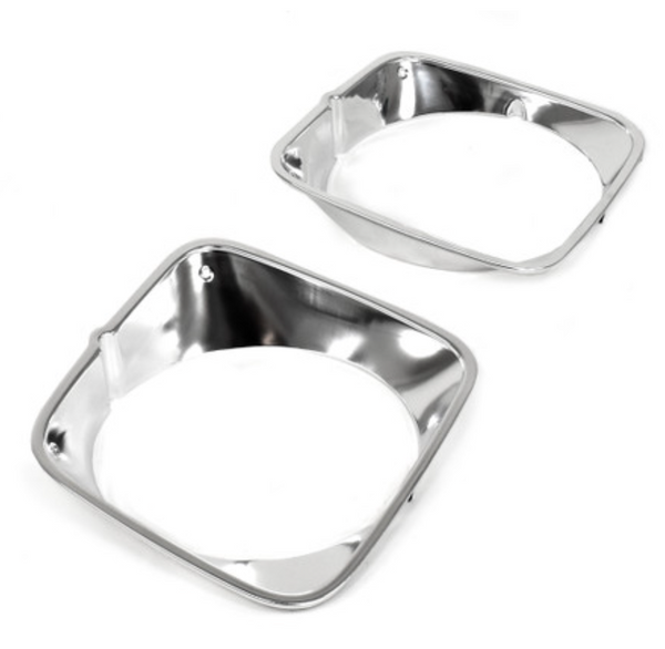 1973 Mustang Headlight Door, Polished Aluminum, Pr.