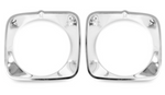 1973 Mustang Headlight Door, Polished Aluminum, Pr.