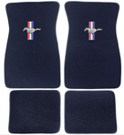 Dark Blue 1965-1973 Mustang Pony Floor Mats