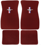 Maroon 1965-1973 Mustang Pony Floor Mats