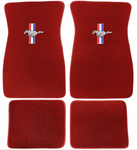 Red 1965-1973 Mustang Pony Floor Mats