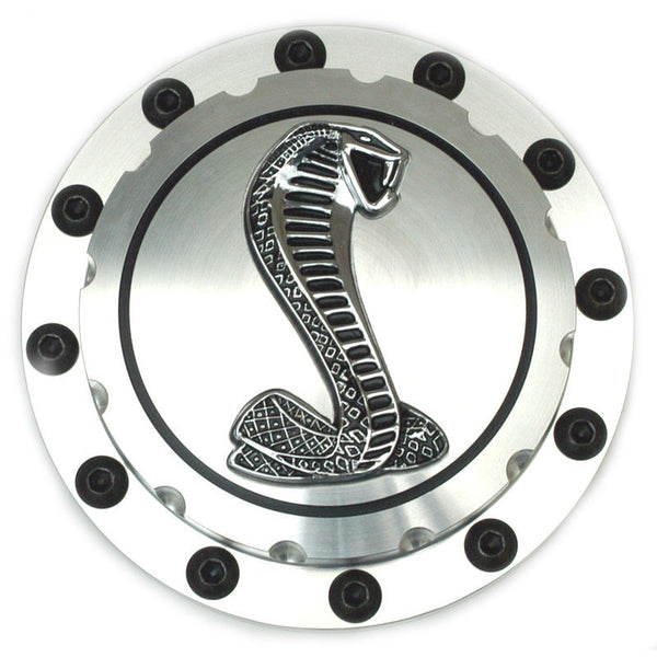 1964-1973 Mustang Custom Billet Aluminum Gas Cap, Cobra Emblem