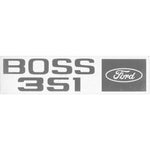 1969-1970 Mustang Boss Front Fender Nameplate, Boss 351