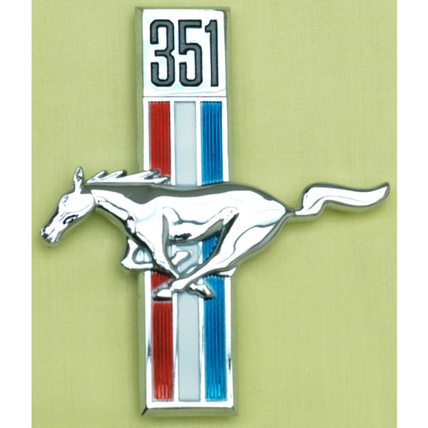 1967-1968 Mustang Running Pony Fender Ornament, 351, LH