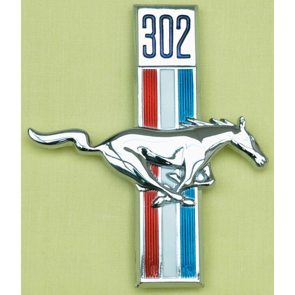 1968 Mustang Running Pony Fender Ornament, exc GT/CS, 302, RH