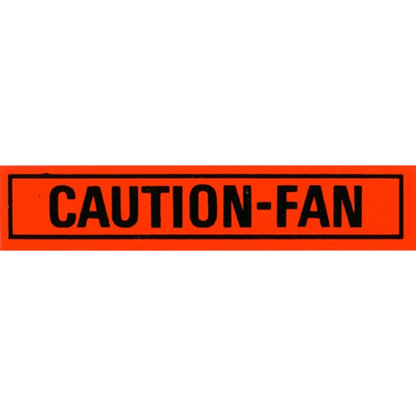 1968-1979 Mustang Engine Compartment Decal, Caution Fan Decal