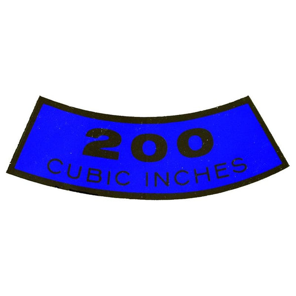 1965-1968 Mustang Air Cleaner Decal, 200