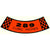 1965-1966 Mustang Air Cleaner Decal, 289-2V, Black & Orange Squares