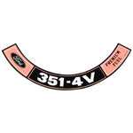 1970-1971 Mustang Air Cleaner Decal, 351-4V Premium Fuel