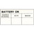 1964-1973 Mustang Engine Compartment Decal, Battery OK Decal