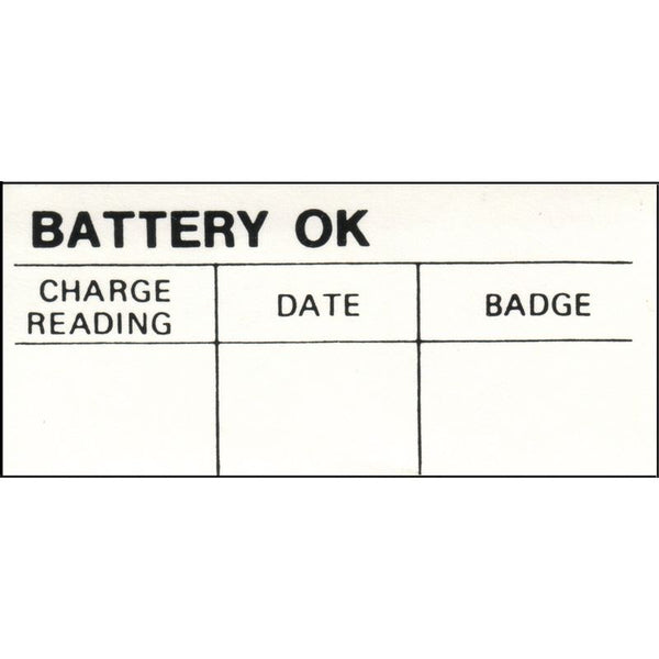 1964-1973 Mustang Engine Compartment Decal, Battery OK Decal