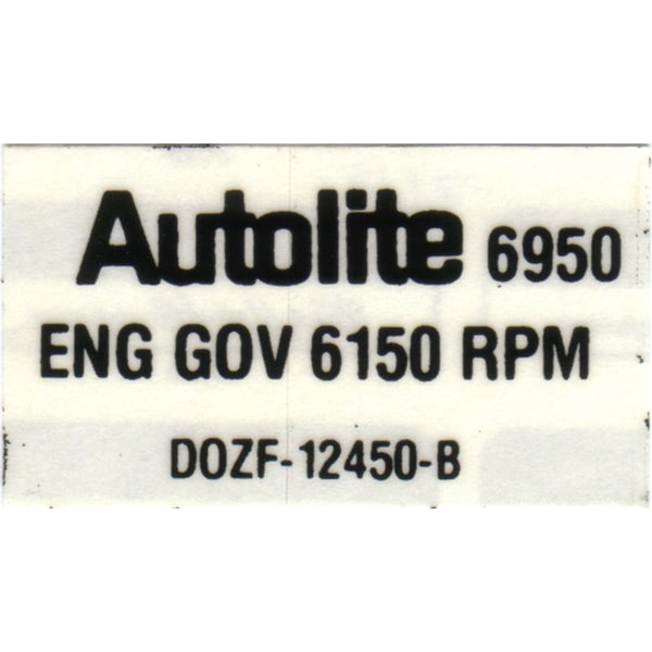 1969-1970 Mustang Rev. Limiter Decal