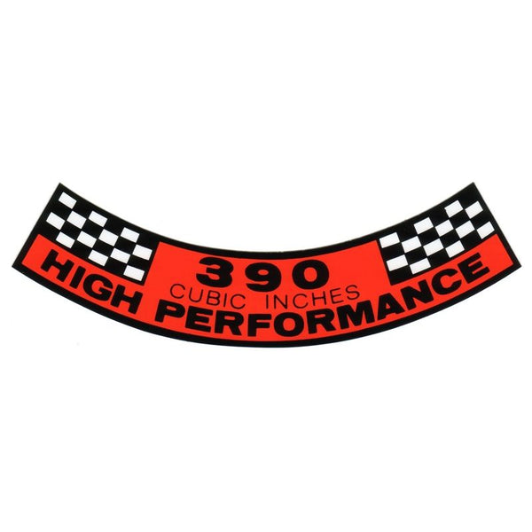 1967-1968 Mustang Air Cleaner Decal, 390 High Performance
