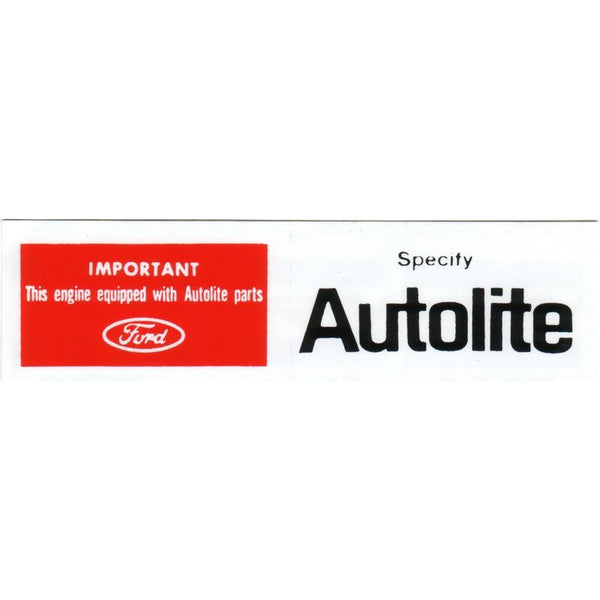 1968-1973 Mustang Autolite Replacement Parts Air Cleaner Decal