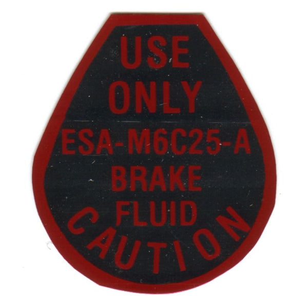 1967 Mustang Engine Compartment Decal, Disc Brake Master Cyl