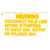 1964 Mustang Voltage Regulator Warning Decal