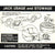 1968-1970 Mustang Trunk Compartment Jack Instructions Decal, Space Saver
